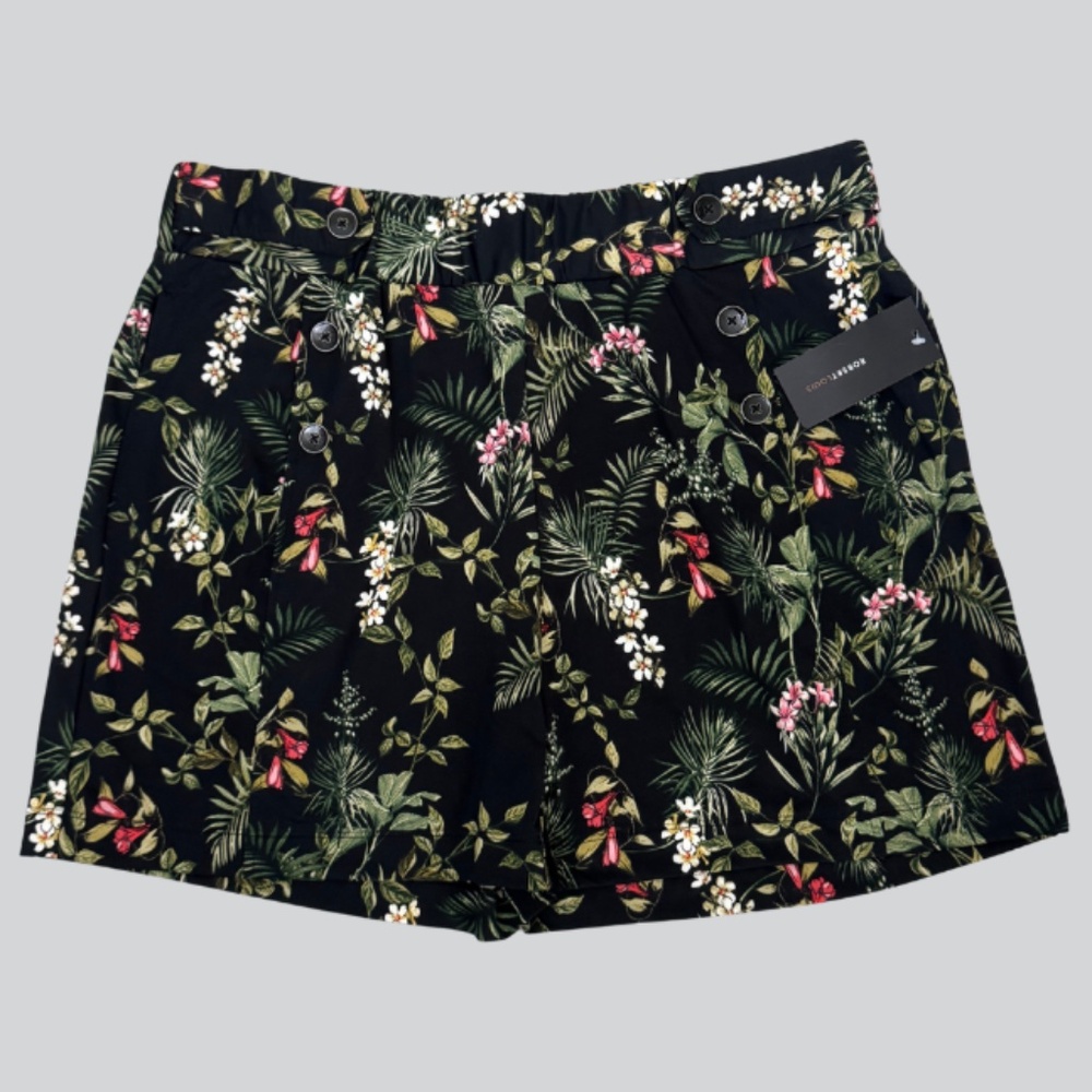 NWT Robert Louis Tropical Elastic High Waist Shorts